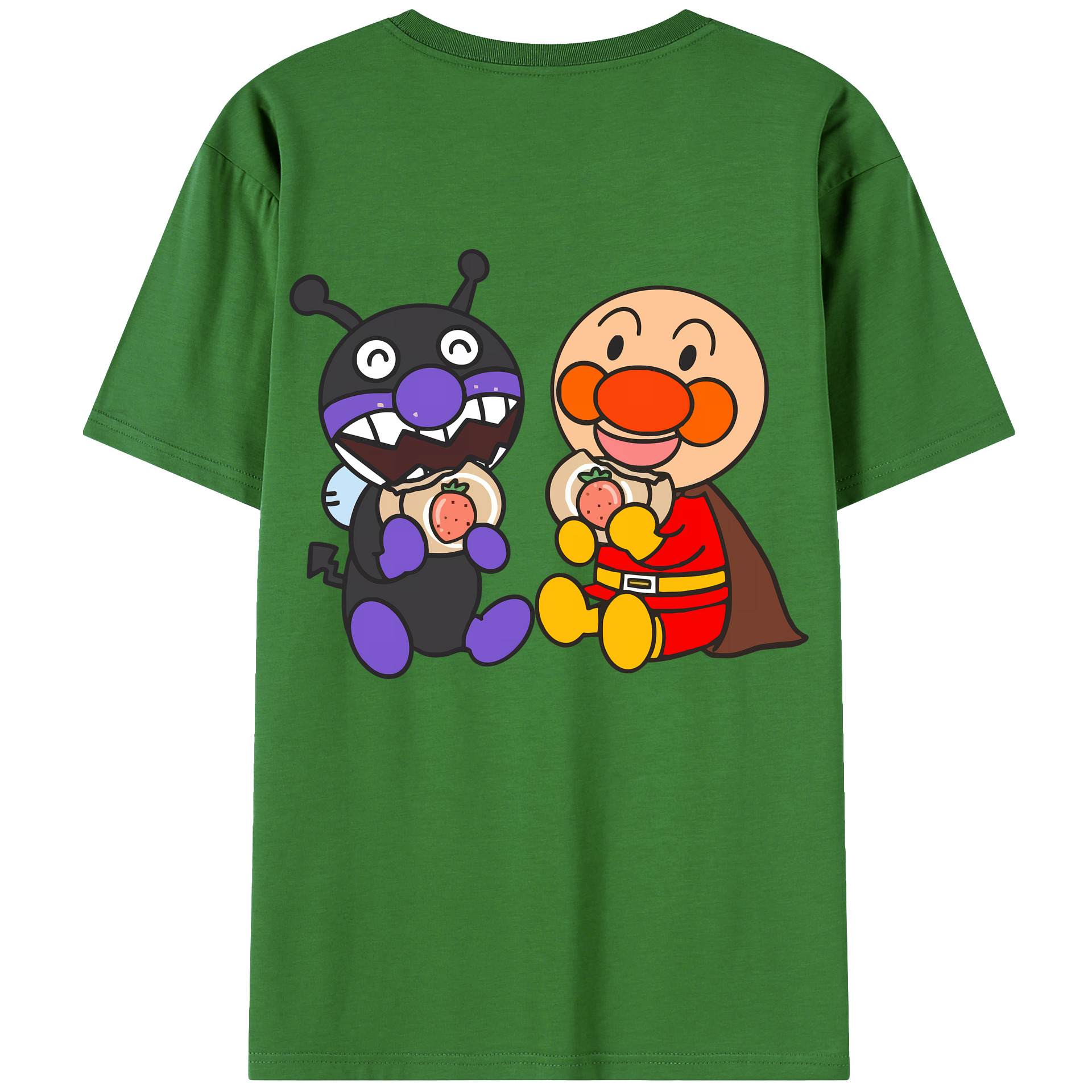 （画像用） アンパンマン Anpanman レディース半袖Tシャツ(バックプリント)